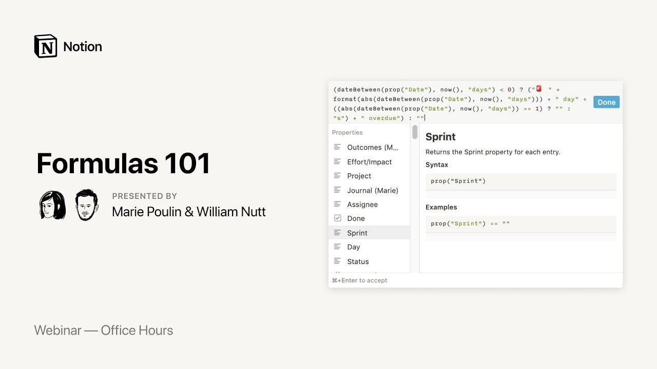Notion Office Hours: Formulas 101 🧮