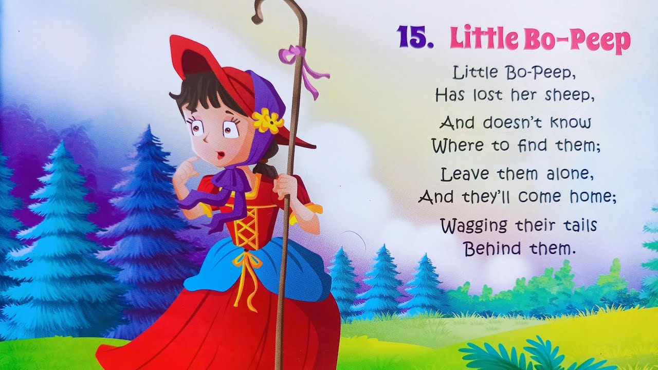 Little Bo-Peep | Nursery Rhymes| Songs & Poems  | JrKg | SrKg | Lkg |कॉमन राइम्स बच्चों के लिए