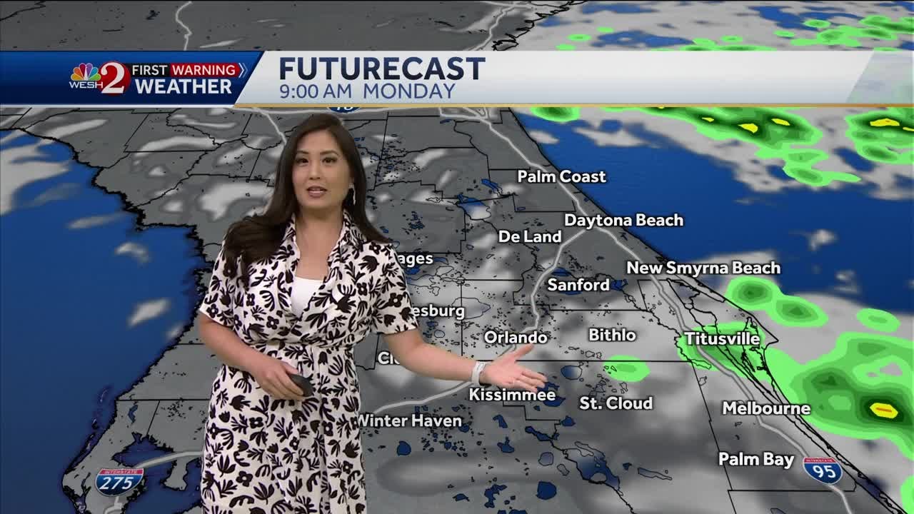 Coastal showers and gradual warmup in Orlando this holiday week
