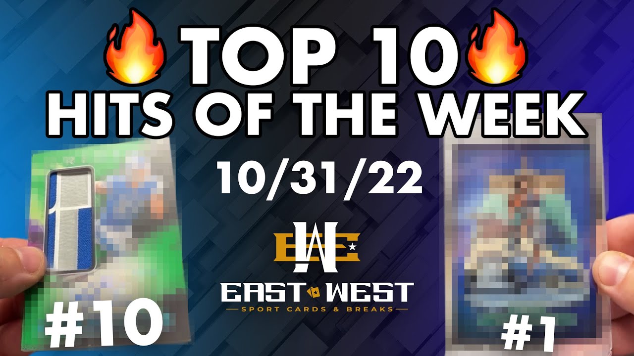 TOP 10 SPORTS CARDS PULLED at East West Sports Cards | Week of October 31st 2022 Top 10 Card Hits