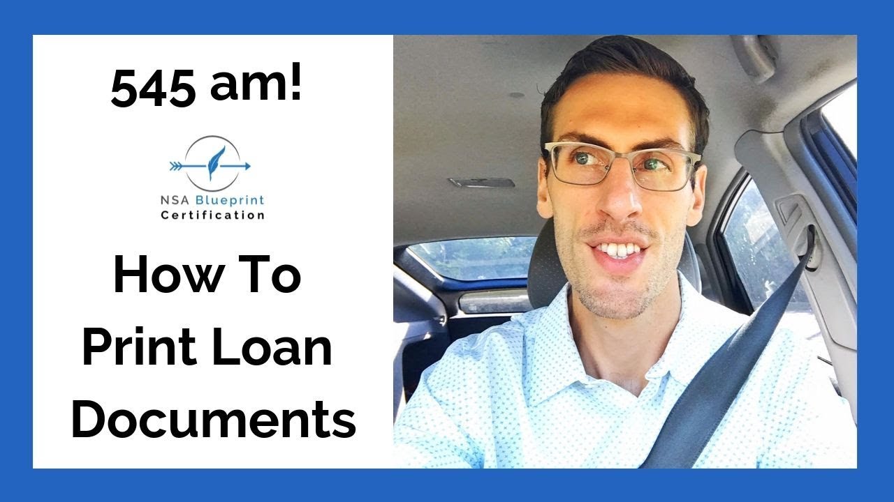 How to print Loan Documents (545am!) as a Notary Signing Agent