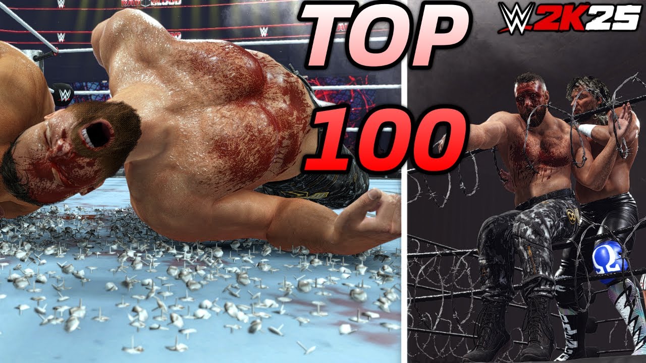 Top 100 Best Extreme Moments in WWE 2K25