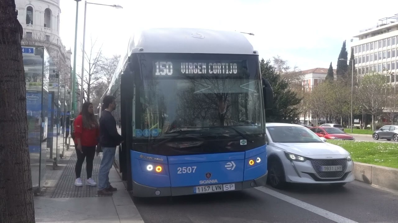 EMT Madrid 2507 | Scania N280UB GNC Castrosúa New City | Biblioteca Nacional