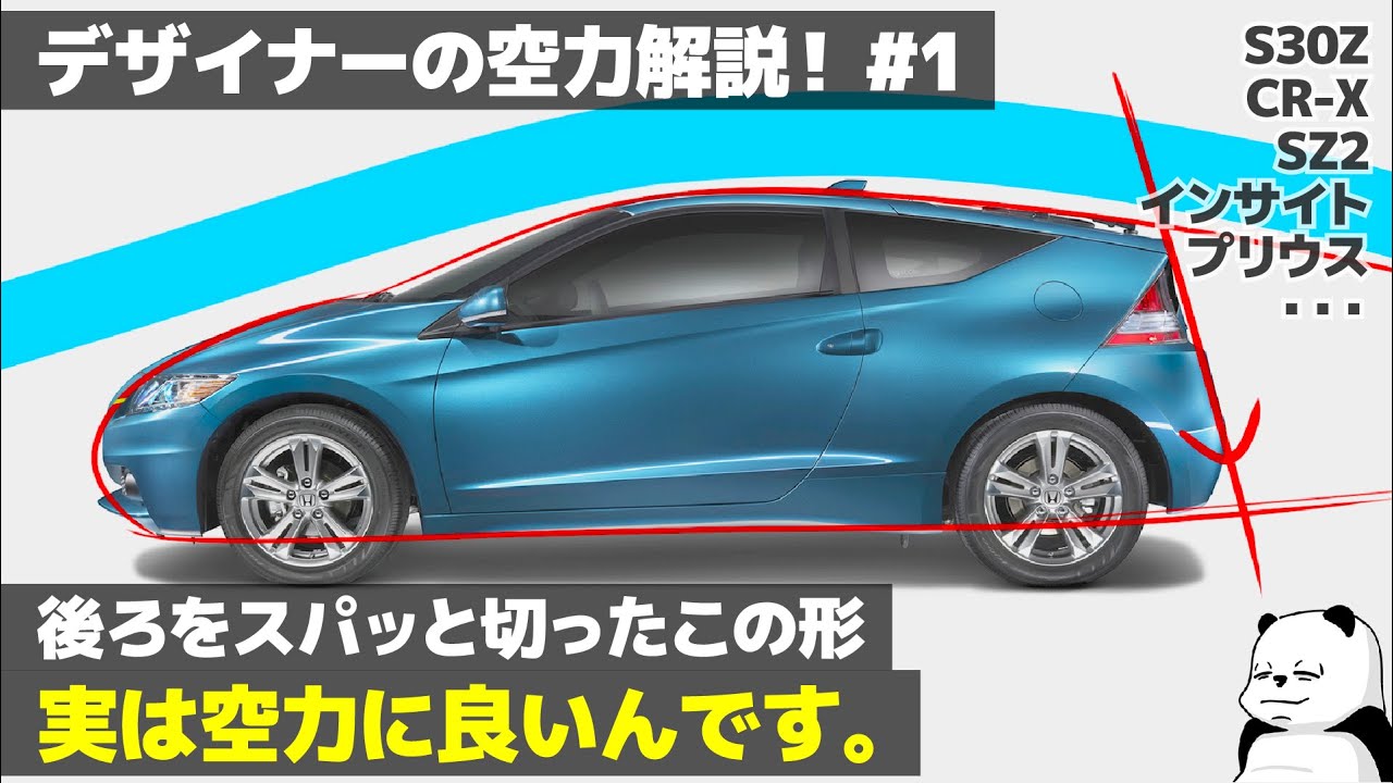 [空力] みんな大好きこの造形、実はめちゃくちゃ賢いんです。 デザイナーが分かりやすく解説する コーダトロンカ / カムテール のお話