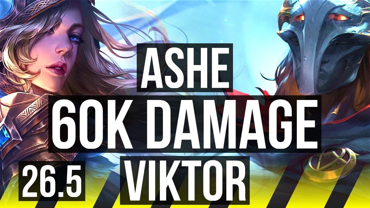 ASHE & Neeko vs VIKTOR & Rumble (ADC) | 60K damage | EUW Master | 26.5