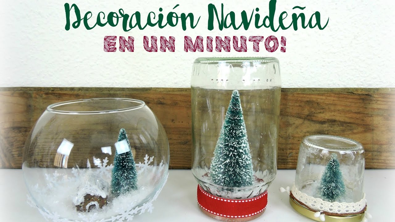 COMO HACER BOLAS DE NIEVE NAVIDEÑAS | Decoración Navideña EN UN MINUTO!