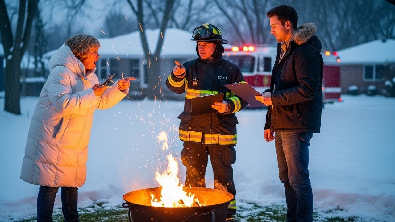 HOA Karen Reported My Fire Pit During Snowstorm, Fire Department Said It's Perfectly Legal
