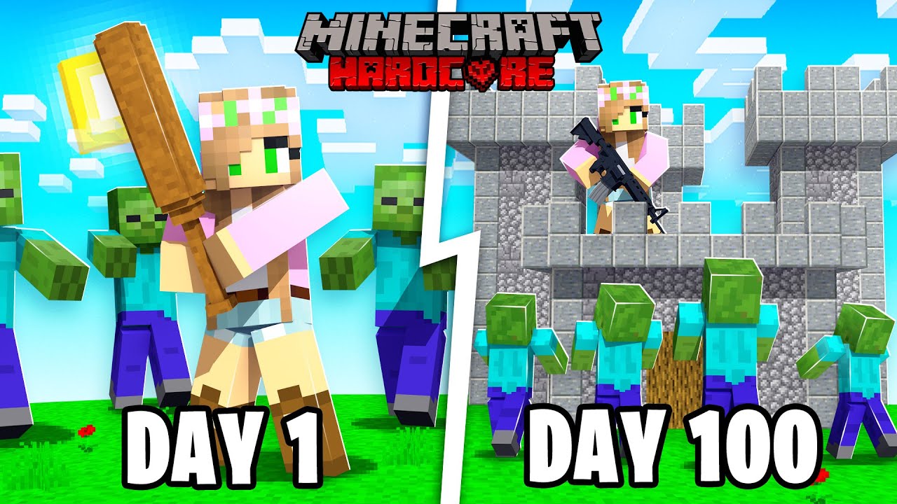 Я выжил 100 ДНЕЙ в зомби-апокалипсисе в Minecraft... Вот что произошло