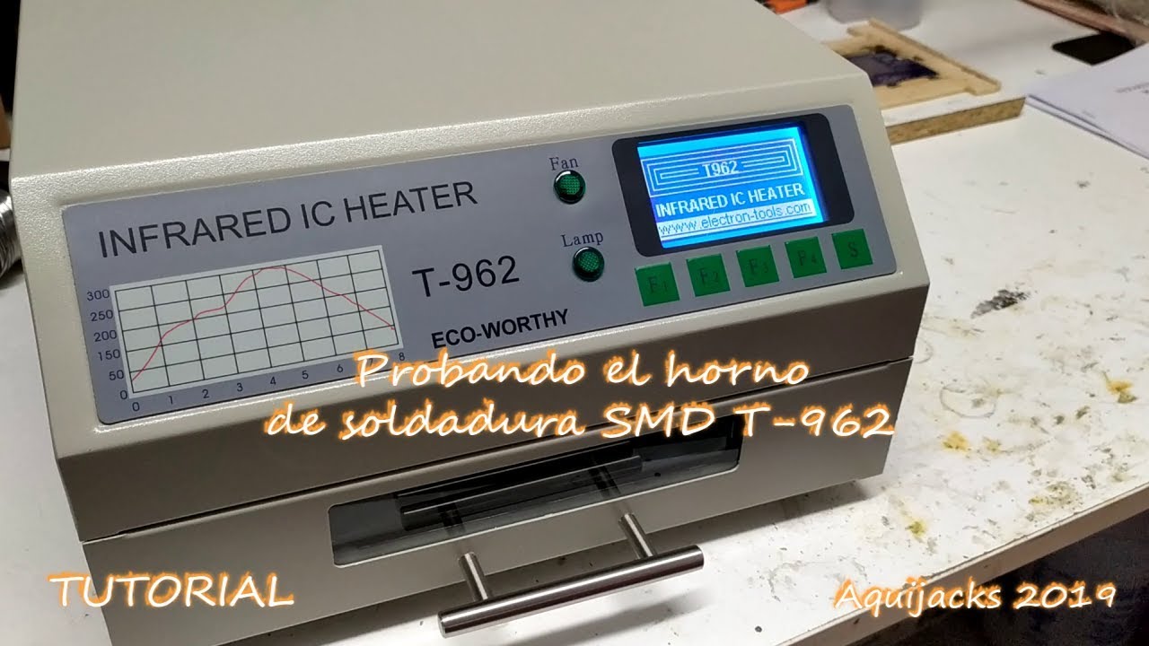 Probando el horno de soldadura PCB circuitos SMD T-962