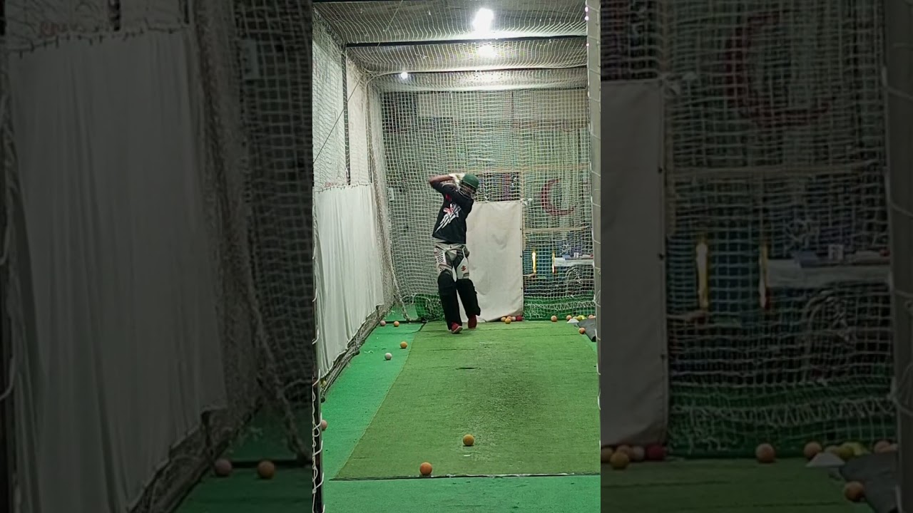 Rayan bhai practice session on bowling machine. 
