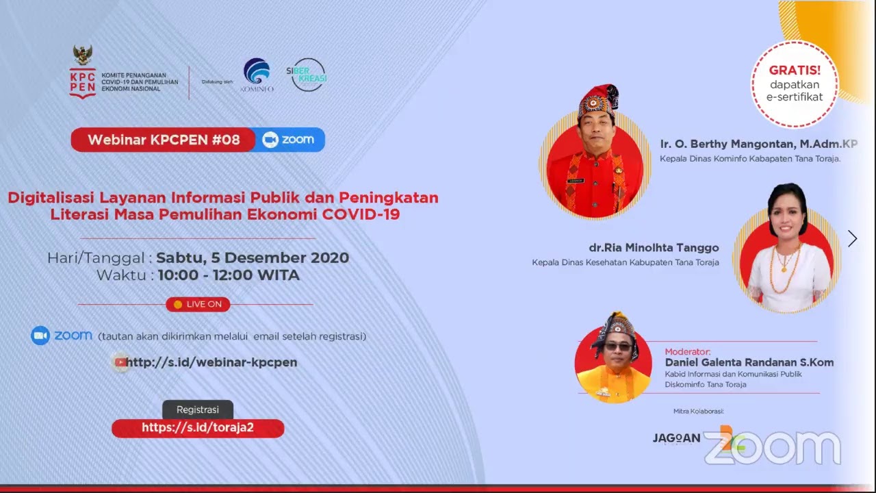 Webinar KPCPEN Kab. Tana Toraja II