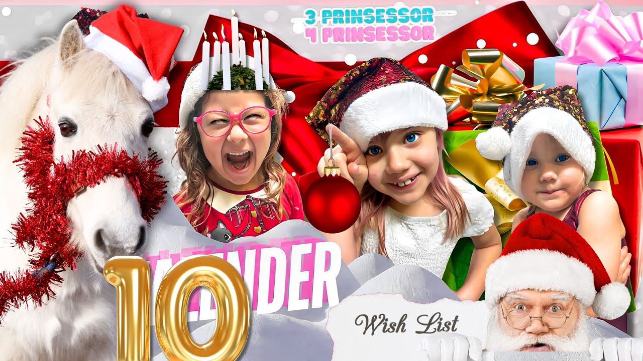 LUCKA 10🌲🎁 3prinsessor - Julshow i stallet 🤶🏻🐎JULKALENDER