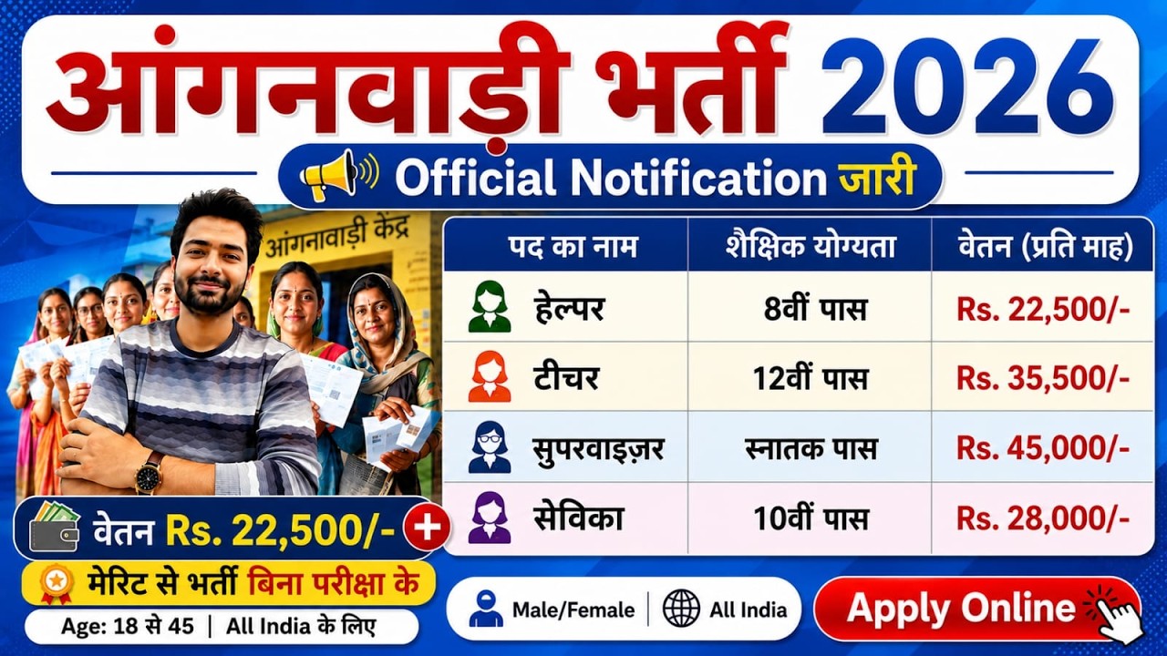 Anganwadi Supervisor Bharti 2026 | New Vacancy 2026 | Anganwadi Bharti 2026 #Anganwadi​ #Supervisor​