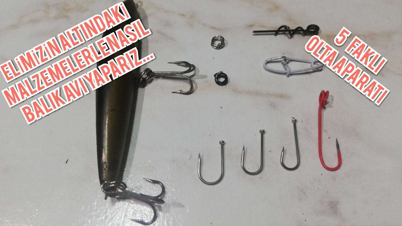 Toplu iğne ve çengelli iğne ile 5 farklı olta aparatı yapmak