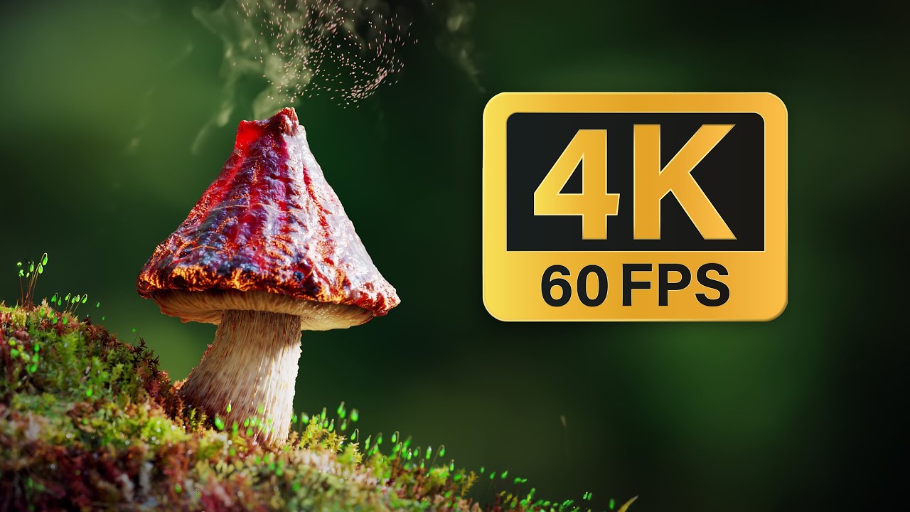Volcano Cap Mushroom - 4K 60 FPS