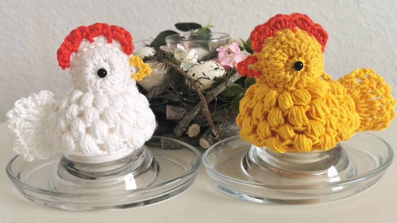 Huhn Eierwärmer häkeln | Osterhuhn häkeln
