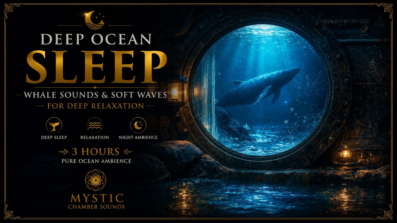 Quiet Ocean Night Chamber 🌙 | Deep Whale Sounds, Gentle Waves, Sleep Ambience | Best Sleep Aid