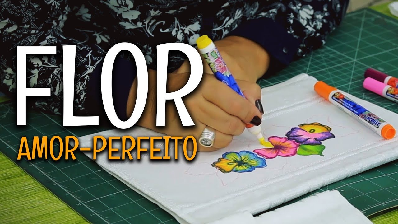 PINTANDO A FLOR AMOR-PERFEITO COM ACRILPEN! ‹ Iolane Caron ›