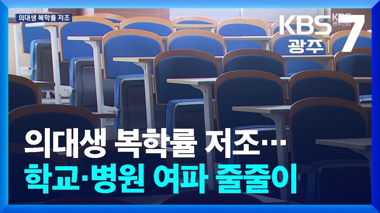 의대생 복학률 저조…학교·병원 여파 줄줄이 / KBS  2025.03.04.