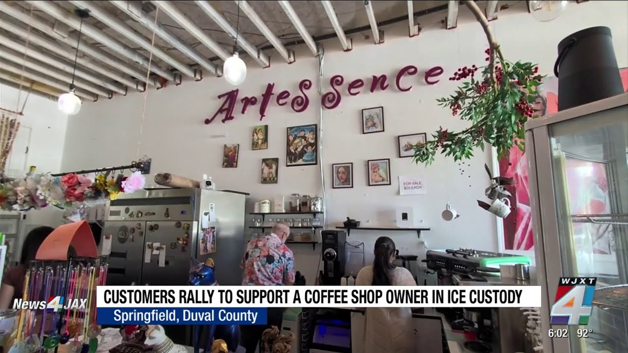 Customers and family rally around Jacksonville coffee shop owner in ICE custody following SJC arrest