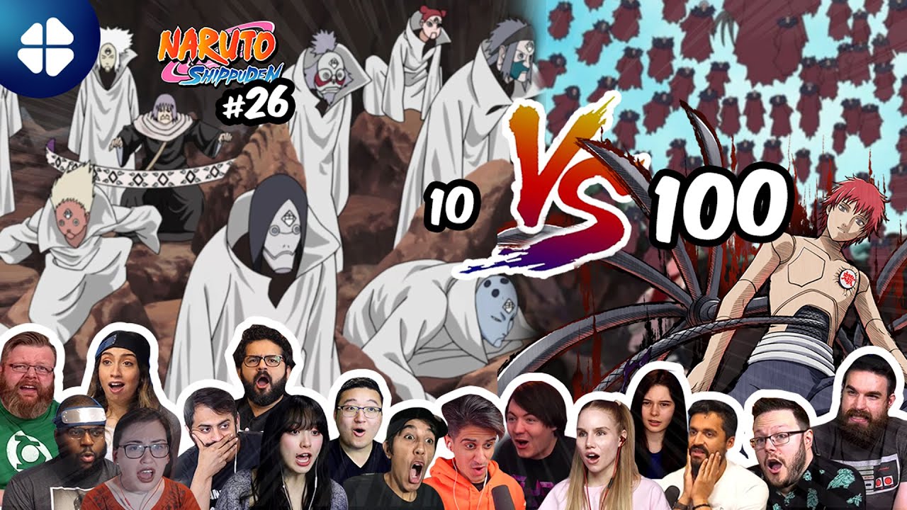 Puppet EPIC Fight: 10 vs. 100!!! Reaction Mashup | Naruto Shippuden Ep. 26 🇯🇵 [ナルト 疾風伝] [海外の反応]