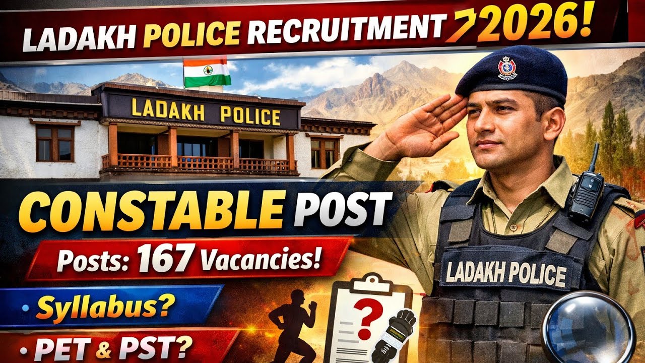 Ladakh Police Constable Recruitment 2026 || Syllabus || Physical Test Full Detalis