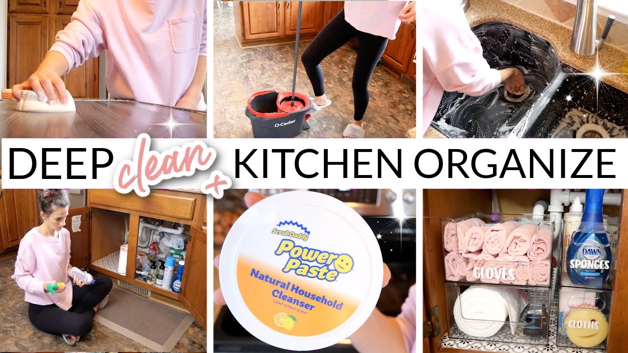 UNDER THE SINK ORGANIZATION // KITCHEN DEEP CLEAN AND ORGANIZE // SPEED CLEANING