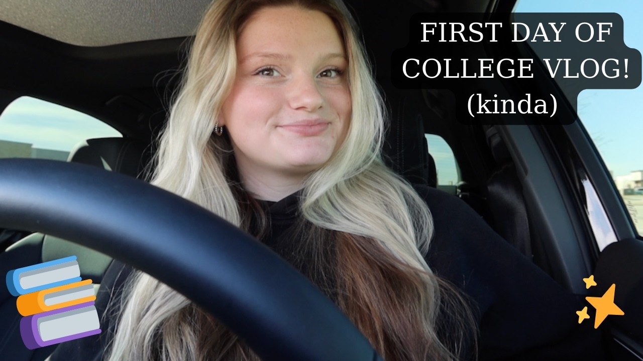 FIRST DAY OF COLLEGE VLOG ! (kinda) ✨📚