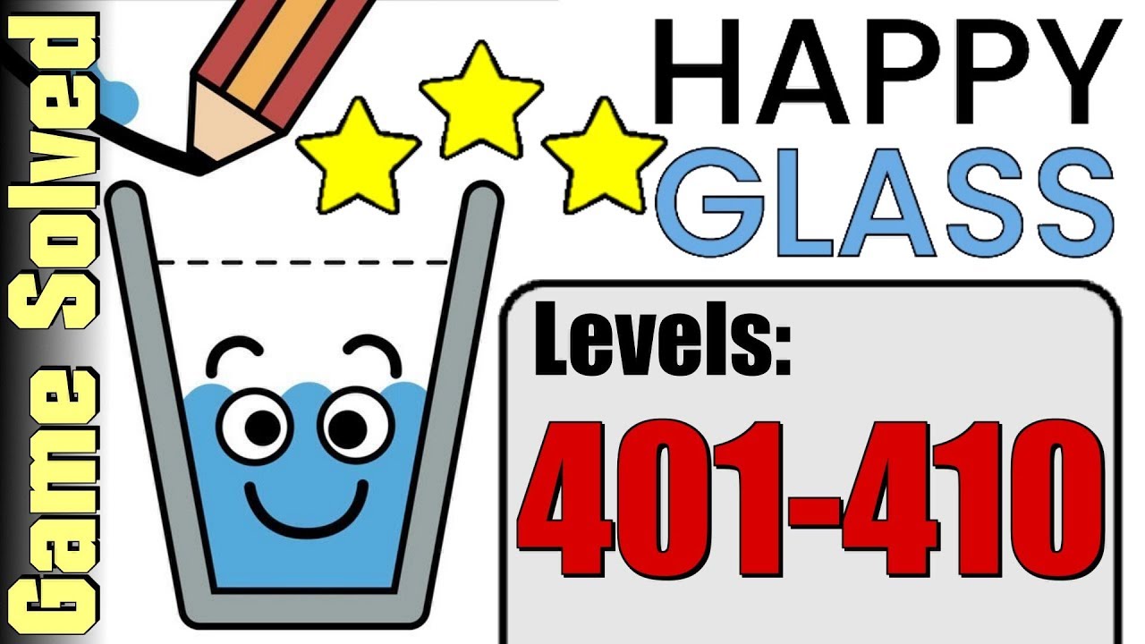 Happy Glass | All Levels 401-410 (Solution 3 Stars ★★★)