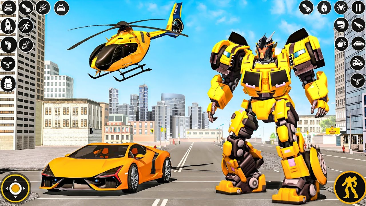 Grand Robot Transform War Helicopter Car Bike Jet Transformation Game 2026 Fight - Android Gameplay