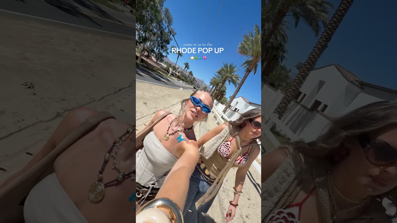 Поехали со мной на Coachella Pop Up в Родсе ⭐️💗🌵🌈🦋 #coachella #rhode #trending #bieber
