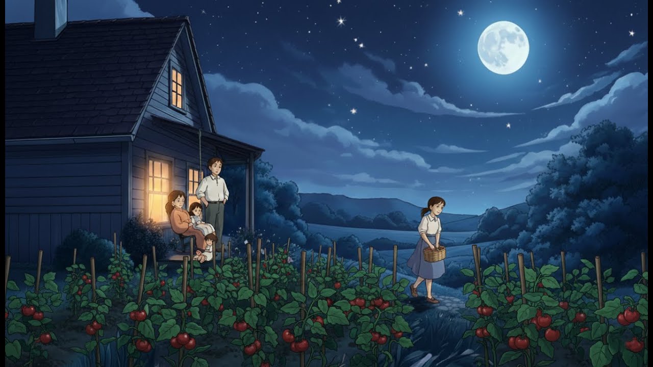 Harvesting Tomatoes, Collecting Eggs & Cooking with Family | Ghibli-Style Slow Living