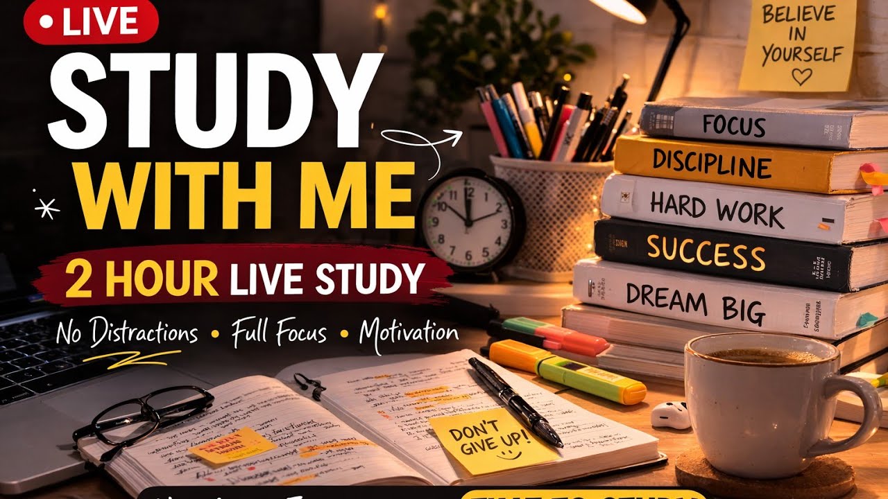 Late Night Study With Me LIVE | No Distractions