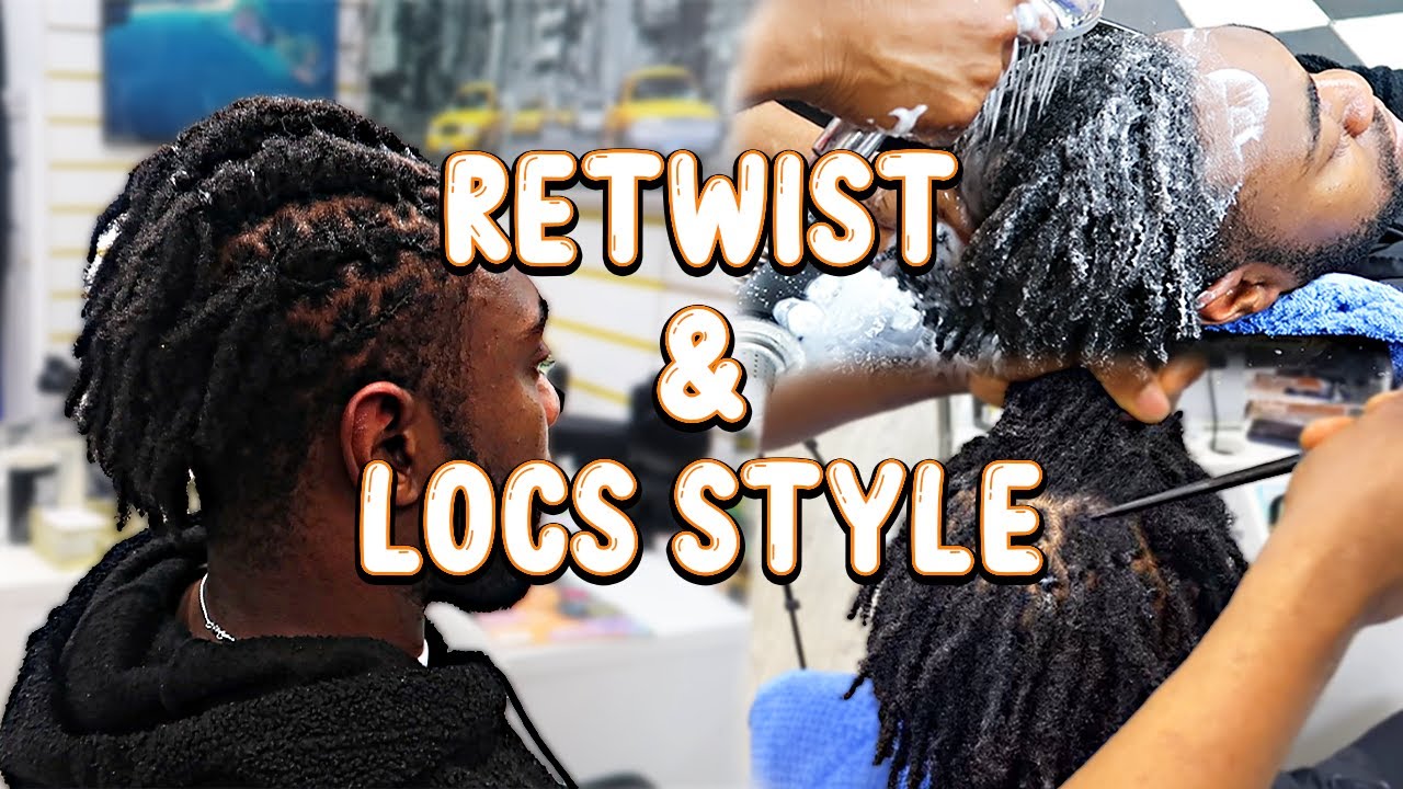 Dreadlock Retwist Transformation | BARREL TWIST on Short LOCS  (Locs Styles for MEN)