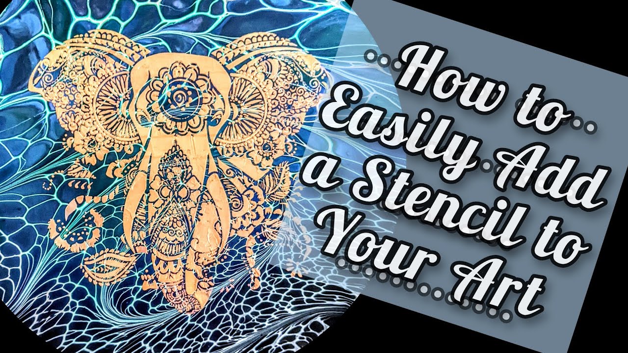 EASY ART! *How to Add a Stencil to Your Acrylic Pours*  TLP Pigments