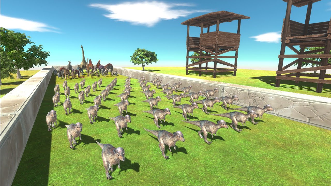 Race to eat 50 PACHYCEPHALOSAURUS - Animal Revolt Battle Simulator