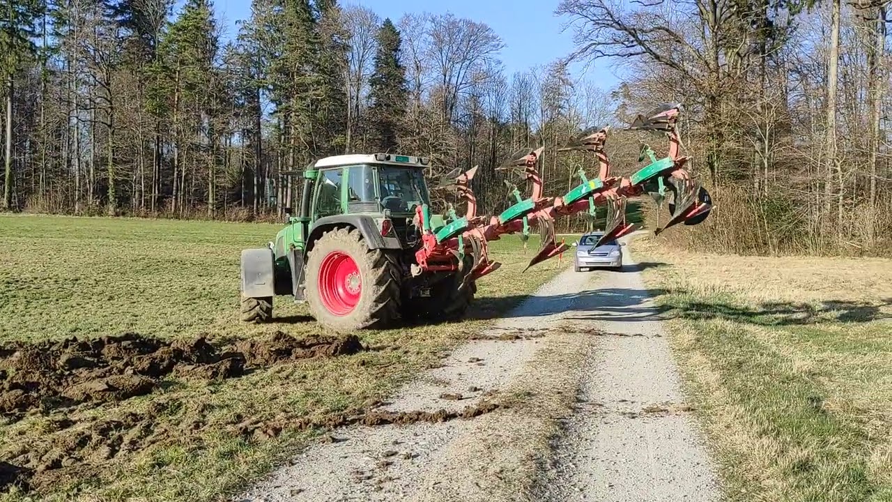 Fendt 415 mit 4 Scharr Kverneland Pflug HD*