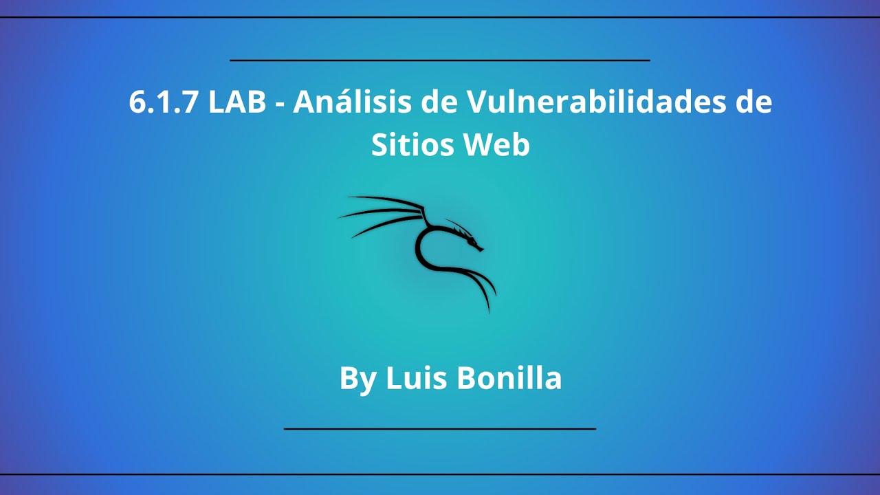 6.1.7 LAB - Análisis de Vulnerabilidades de Sitios Web
