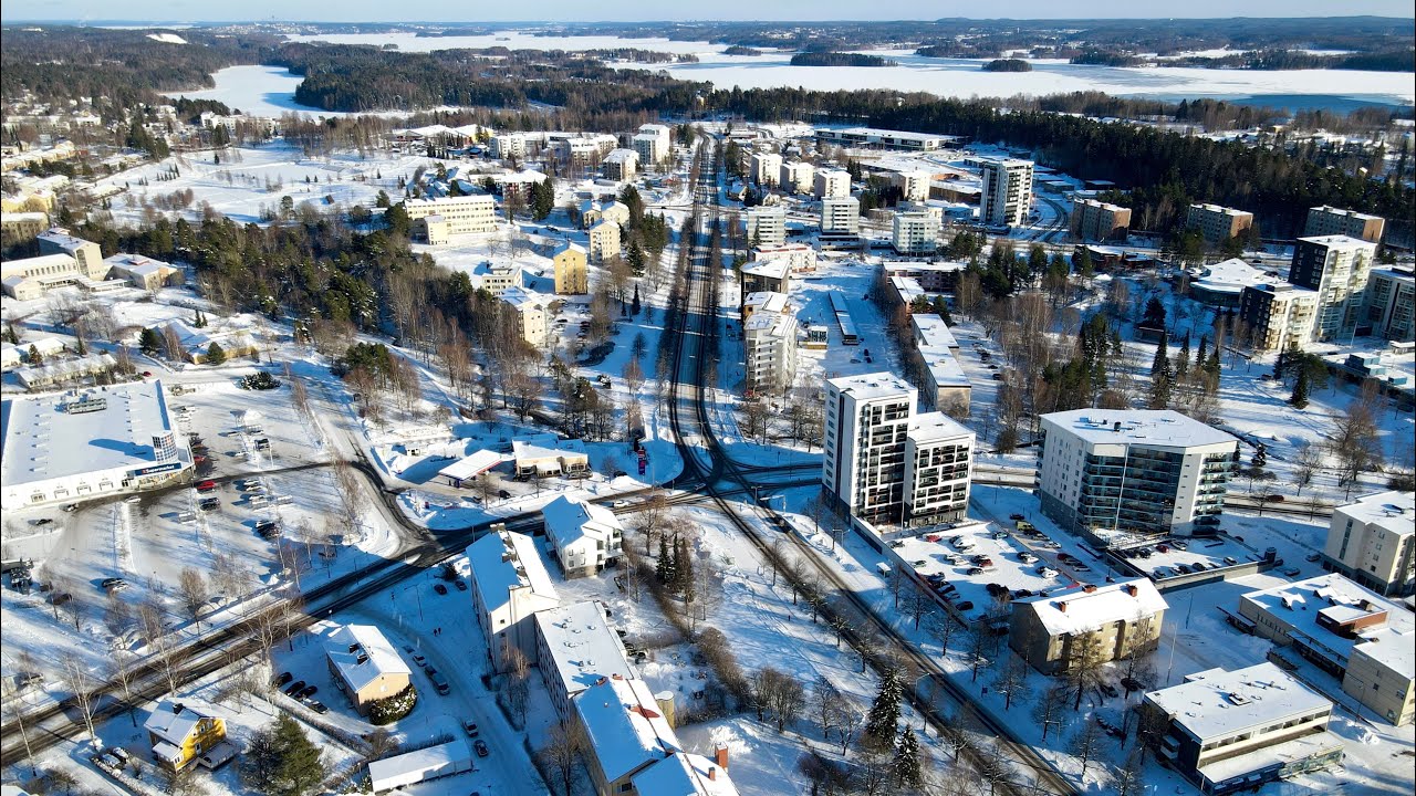 Nokia, Finland - drone view (4K)