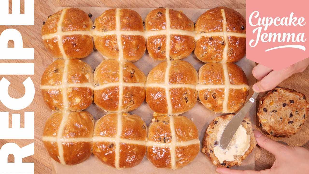 Classic Hot Cross Bun Recipe & Tutorial | Cupcake Jemma