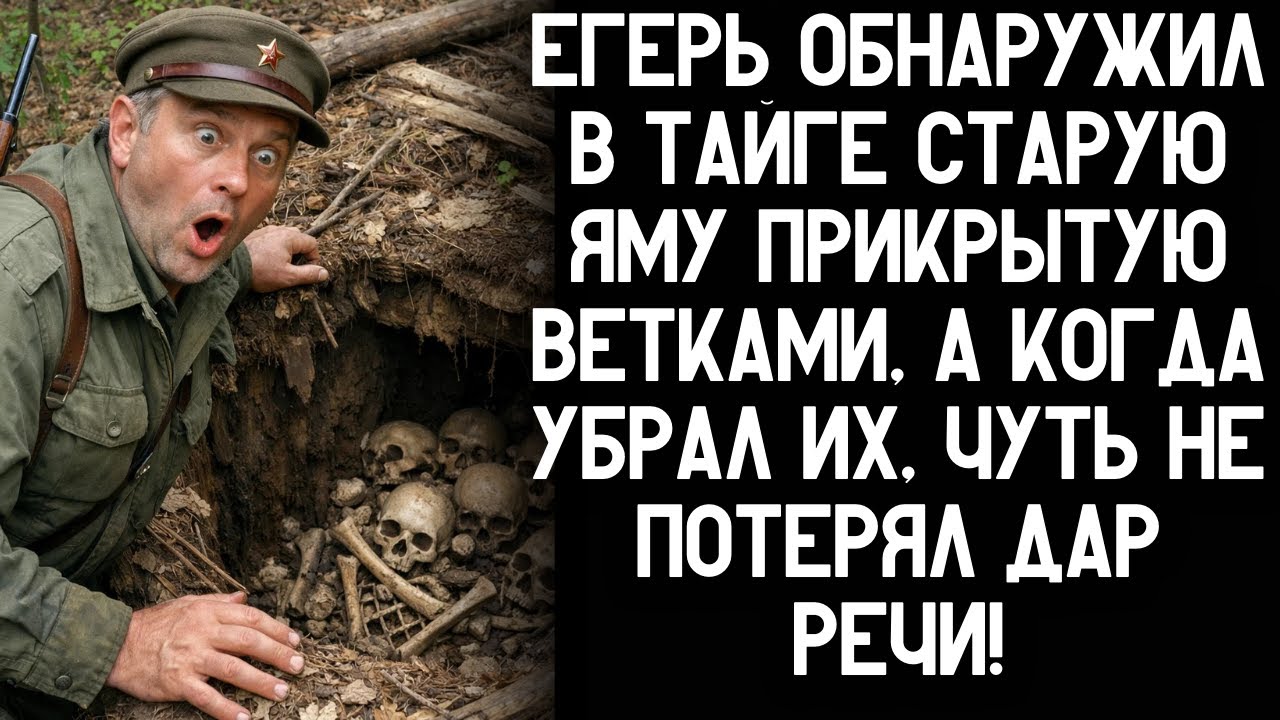 Егерь обнаружил в тайге старую яму прикрытую ветками, а когда убрал их, чуть не потерял дар речи!