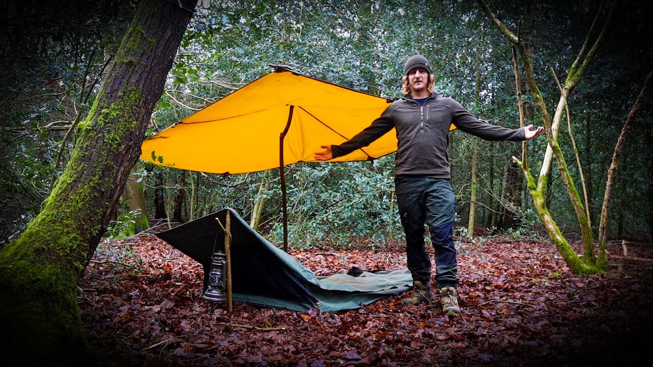 SOLO Bushcraft Camping in a Broken Landscape! Campfire Cooking African Stew.