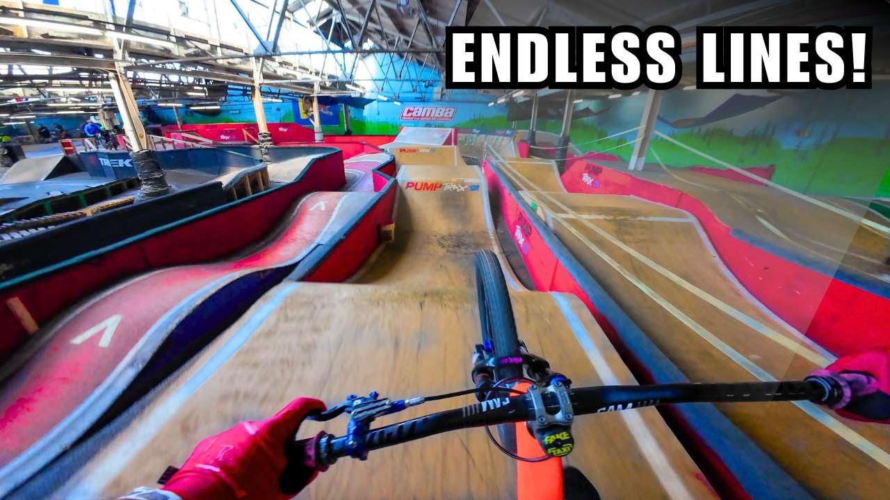 Riding ALL Jumps at World’s BIGGEST Indoor Bike Park!