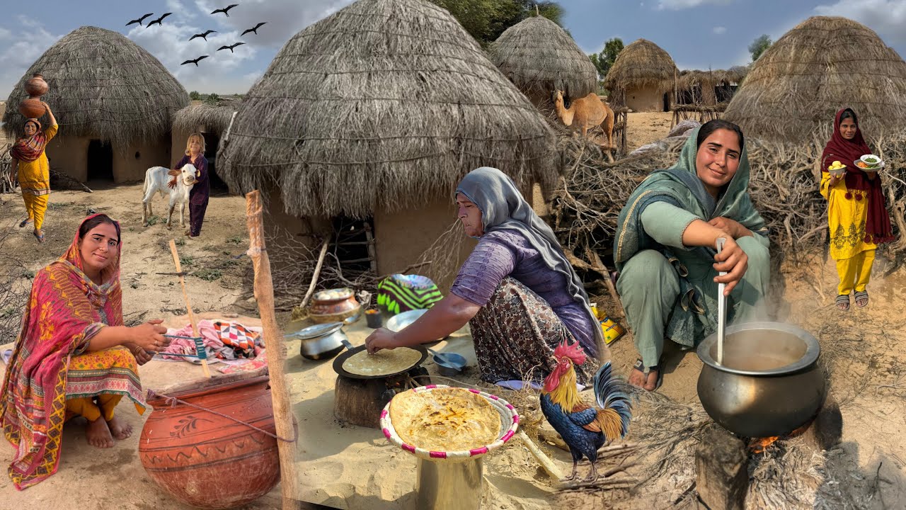 Pakistan Village Life in the Desert, Woman Makes Mango Pickle & Cooks Unique Traditional Recipe Nani