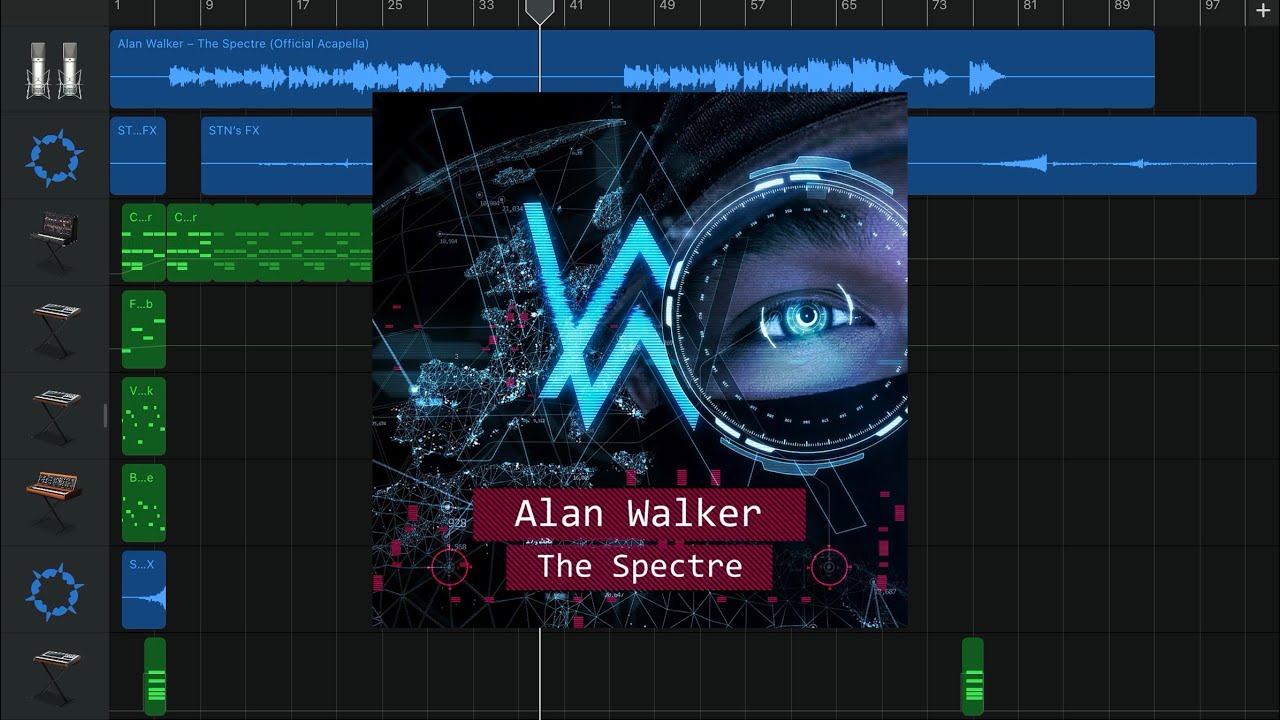 Alan Walker - The Spectre | UPDATED remake tutorial on GarageBand with STN’s stems