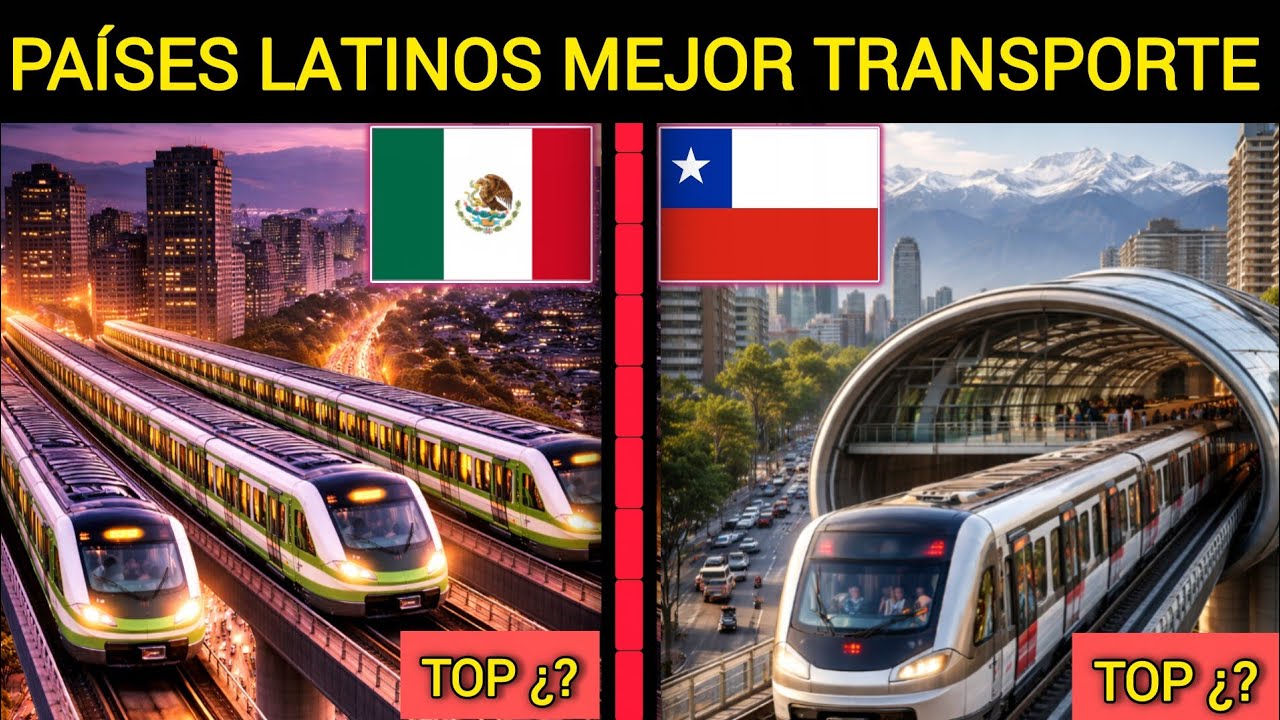 🚨TOP 10 PAISES LATINOS CON MEJORES TRANSPORTE PÚBLICO HOY⁉️( EL UNO ES.....)🤫