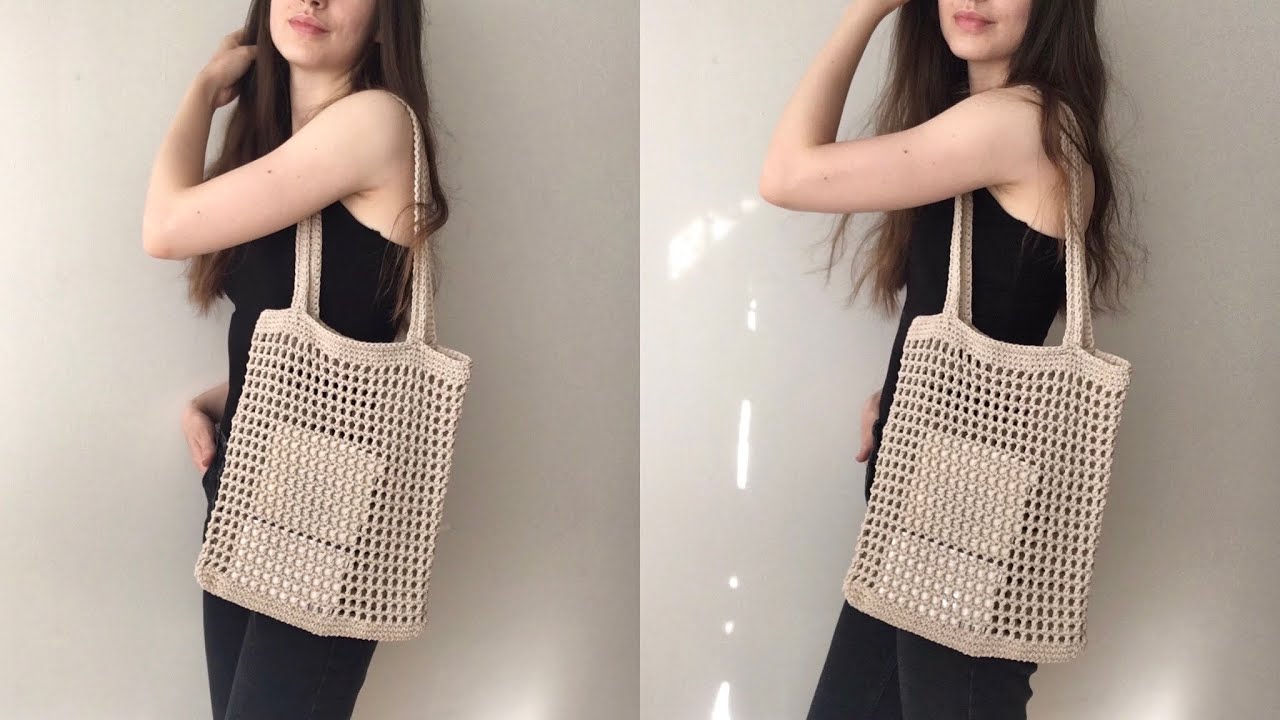 160 TL’lik Mango Çantayı 16 TL’ye Ördüm😍 | Kolay File Çanta Yapımı