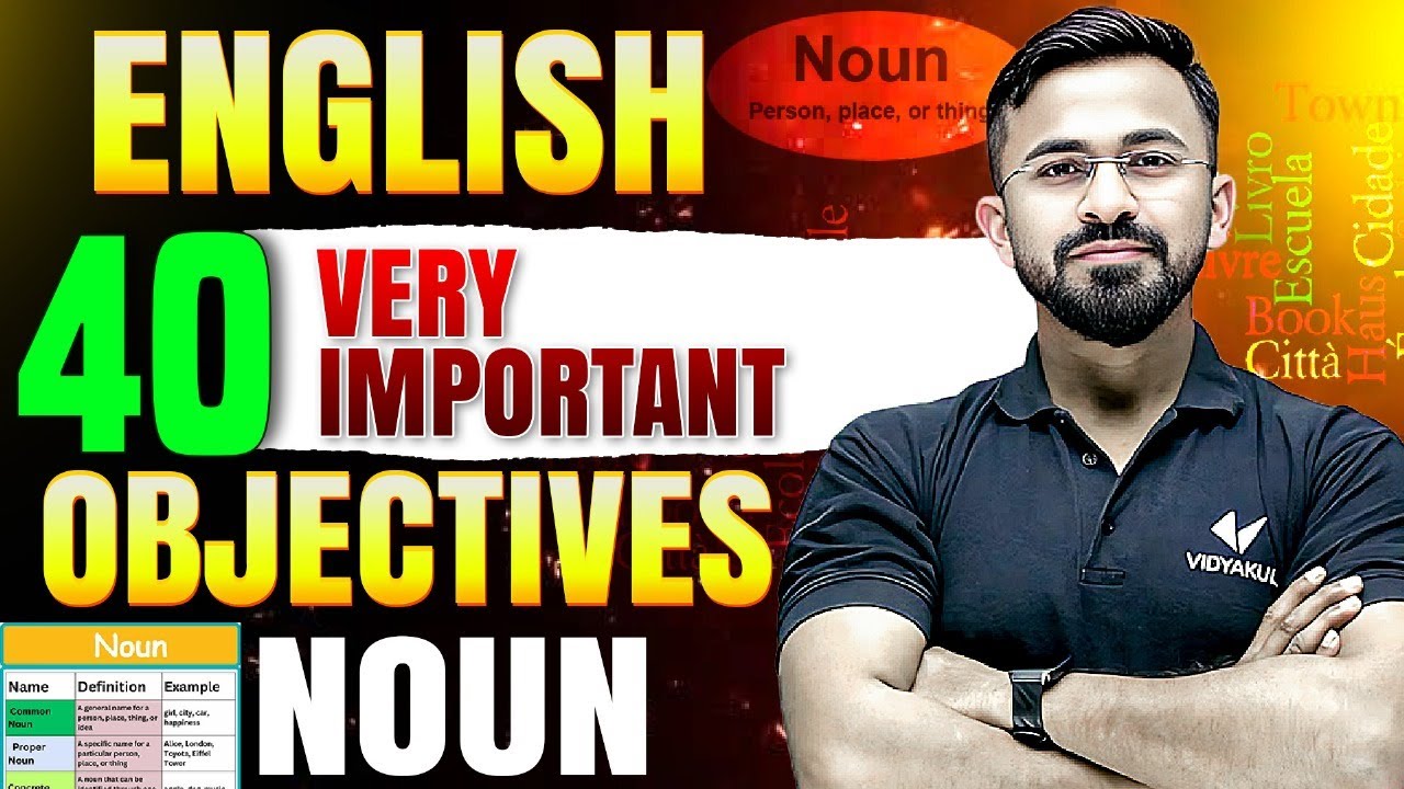 English Noun 40 Most Important Objective Questions | Grammar MCQ With Explanation | Bihar Board 12