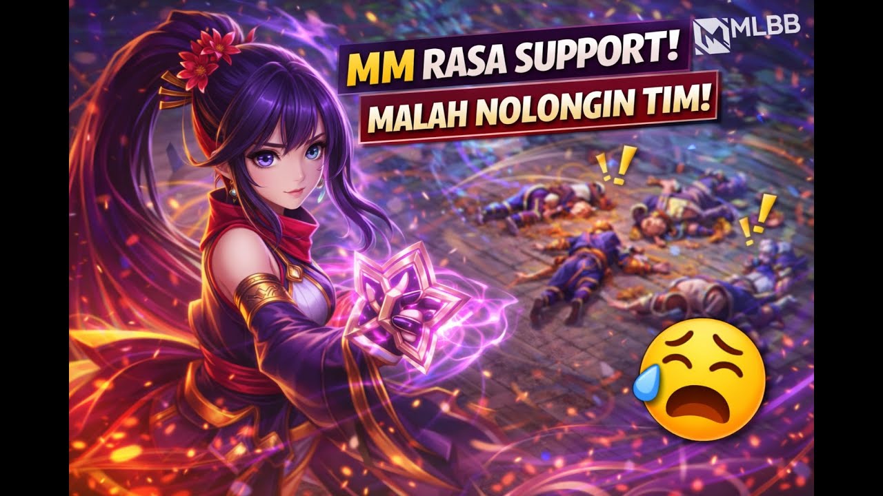 Belajar Hanabi, MM Rasa Support 😭 Niat Damage Malah Nolongin Tim | MLBB