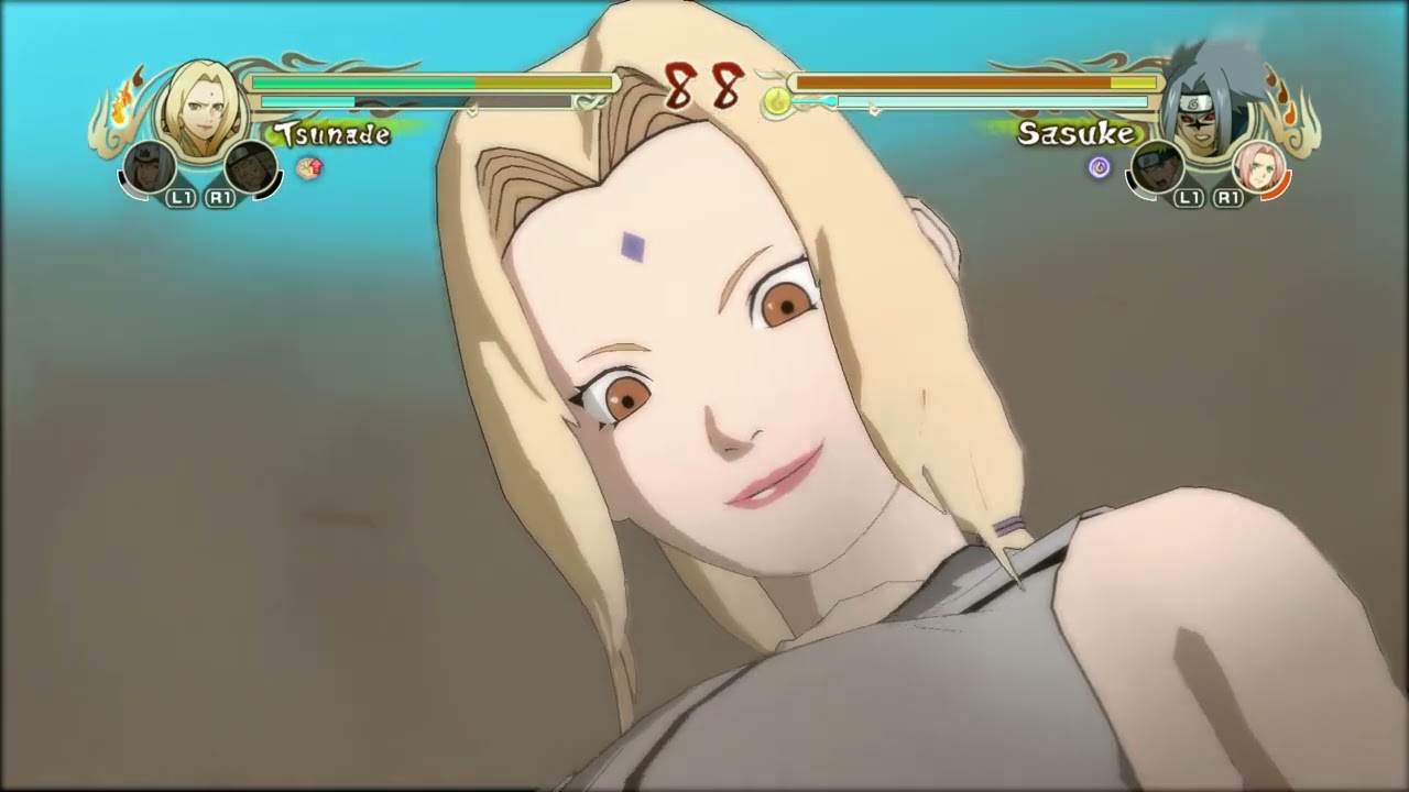 Tsunade vs Sasuke (Curse Mark) - Naruto Ultimate Ninja Storm